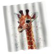 Maxbell Home Bathroom Bedroom Door Window Use Extra Long Fabric Bath Shower Giraffe Print Pattern Curtain With 12 Hooks #3 For Discount