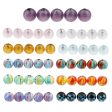 Maxbell Pack of 5PCS Two-Tone Color Silver Foil Round Glass Loose Beads For Jewelry Necklace Bracelet DIY Making 12mm Yellow Online Hot Sale