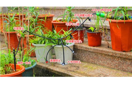 Maxbell Micro Spray Drip Irrigation Plant Self Watering Garden Hose Kit for Balcony Cooling Watering Greenhouse #1 Discount