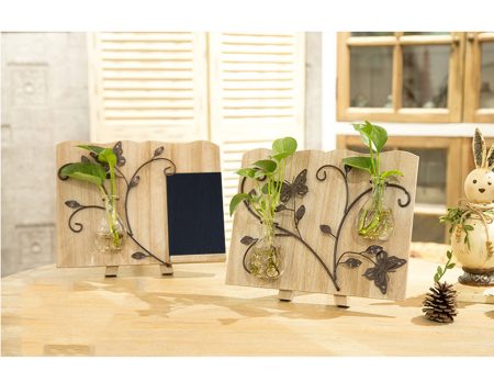 Maxbell Creative Handmade Wooden Board Flower Vase For Home Living Room Bedroom Kitchen Garden Decor #1 For Discount